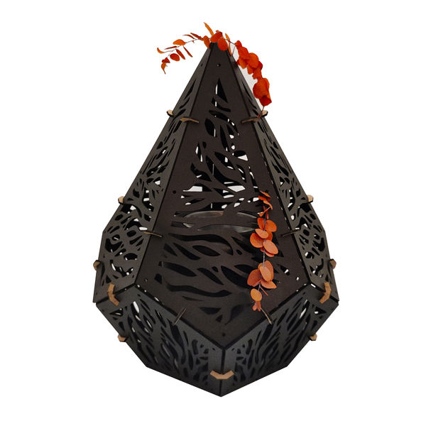 Holz-Urne Pyra in Pyramidenform schwarz - Alternative zur Schmuckurne