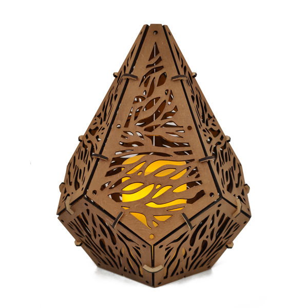 Holz-Urne Pyra in Pyramidenform Bambus - Alternative zur Schmuckurne