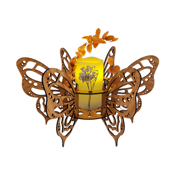 Holz-Dekoration Schmetterling der Serie Little Goodbye - Alternative zur Schmuckurne